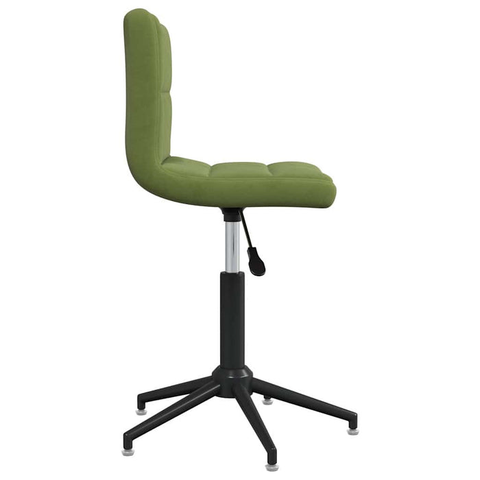 Scaune de bucătărie pivotante, 2 buc., verde deschis, catifea WALTI
