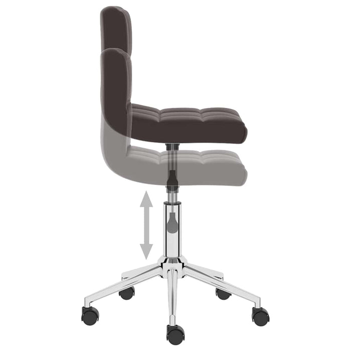 Scaune de bucătărie pivotante, 2 buc., maro, piele ecologică WALTI