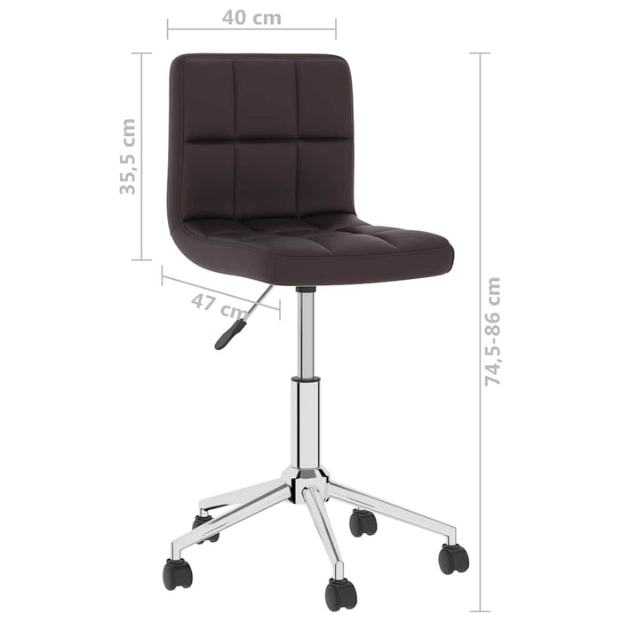 Scaune de bucătărie pivotante, 2 buc., maro, piele ecologică WALTI