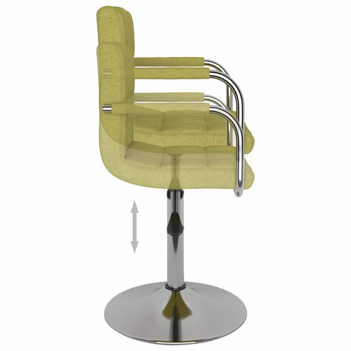 Scaune de bucătărie pivotante, 2 buc., verde, material textil WALTI