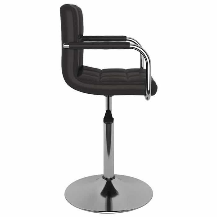 Scaun de bar, negru, piele ecologică WALTI
