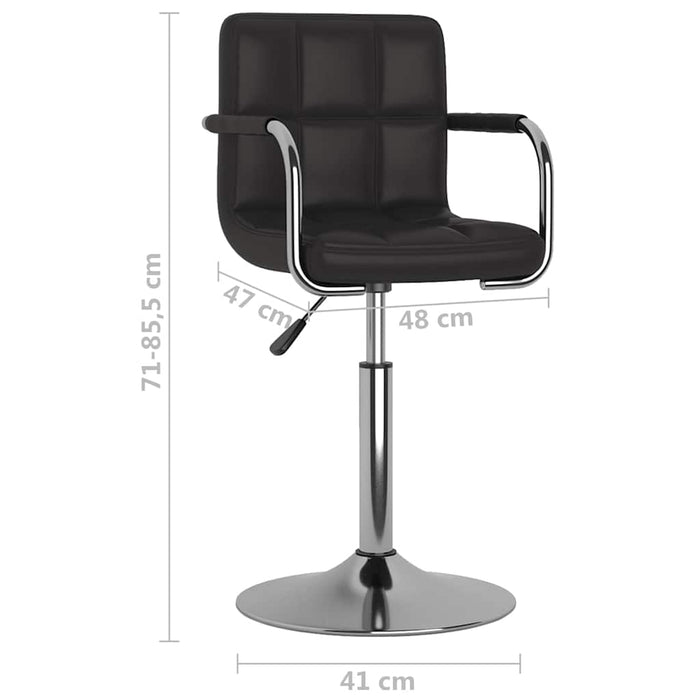 Scaun de bar, negru, piele ecologică WALTI