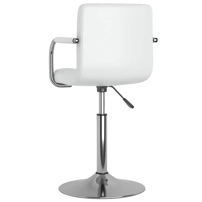 Scaune de bucătărie pivotante, 2 buc., alb, piele artificială WALTI