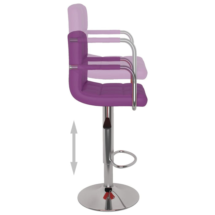 Scaune de bar, 2 buc., violet, piele ecologică - WALTI WALTI