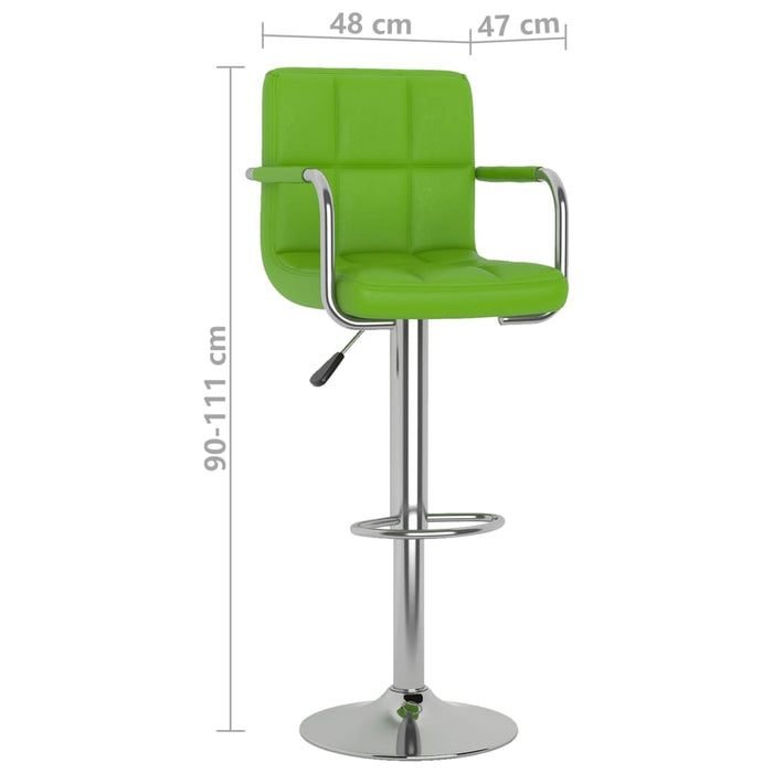 Scaune de bar, 2 buc., verde, piele ecologică - WALTI WALTI
