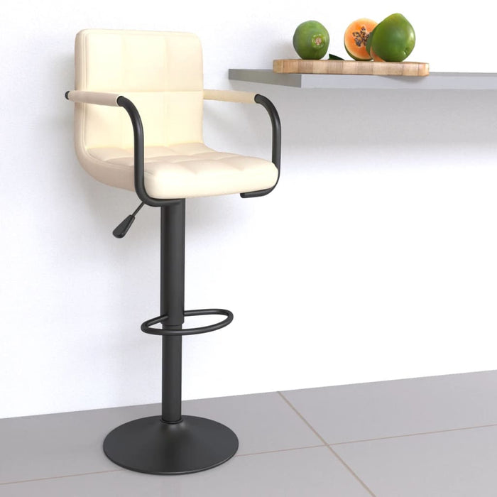 Scaun de bar, crem, material textil WALTI