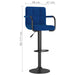Scaun de bar, albastru, material textil - WALTI WALTI
