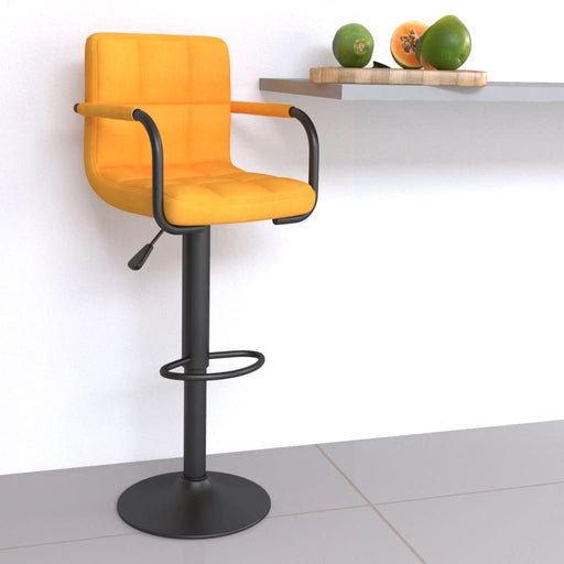 Scaun de bar, galben muștar, material textil - WALTI WALTI