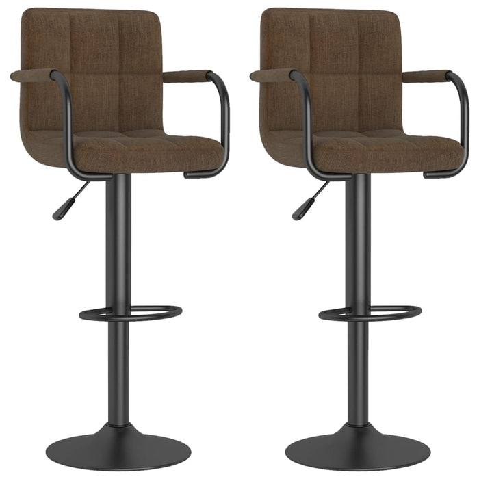 Scaune de bar, 2 buc., maro, material textil - WALTI WALTI