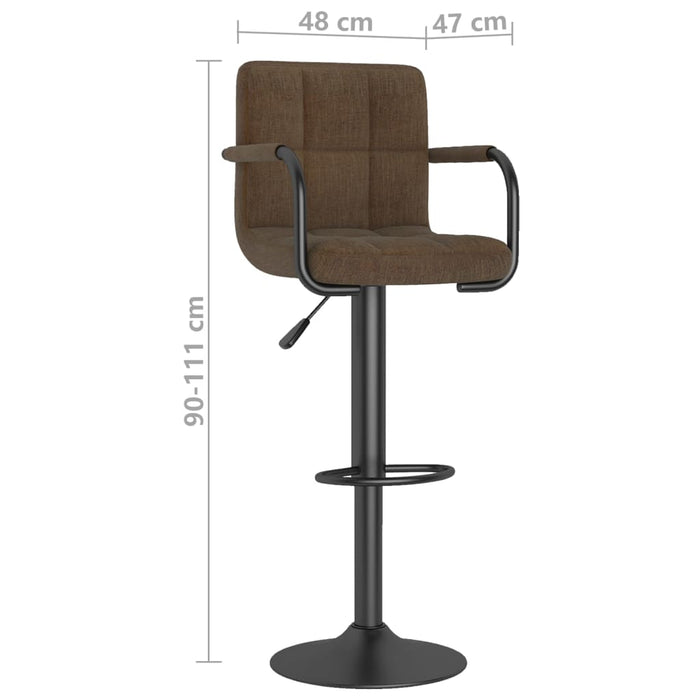 Scaune de bar, 2 buc., maro, material textil - WALTI WALTI