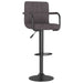 Scaune de bar, 2 buc., gri taupe, material textil - WALTI WALTI