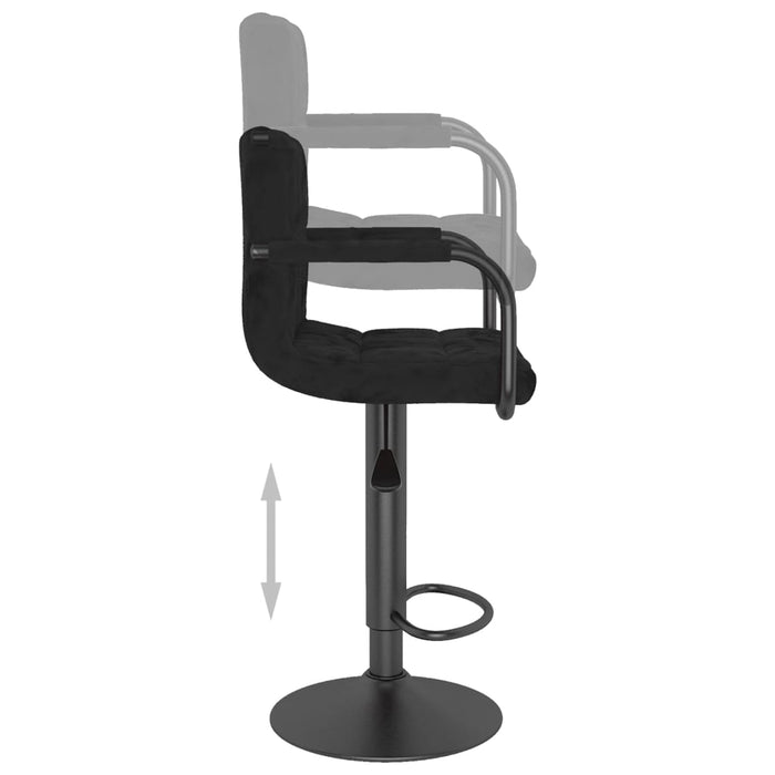 Scaun de bar, negru, catifea - WALTI WALTI