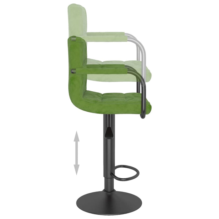 Scaun de bar, verde deschis, catifea - WALTI WALTI
