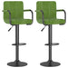 Scaune de bar, 2 buc., verde deschis, catifea - WALTI WALTI