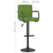 Scaune de bar, 2 buc., verde deschis, catifea - WALTI WALTI