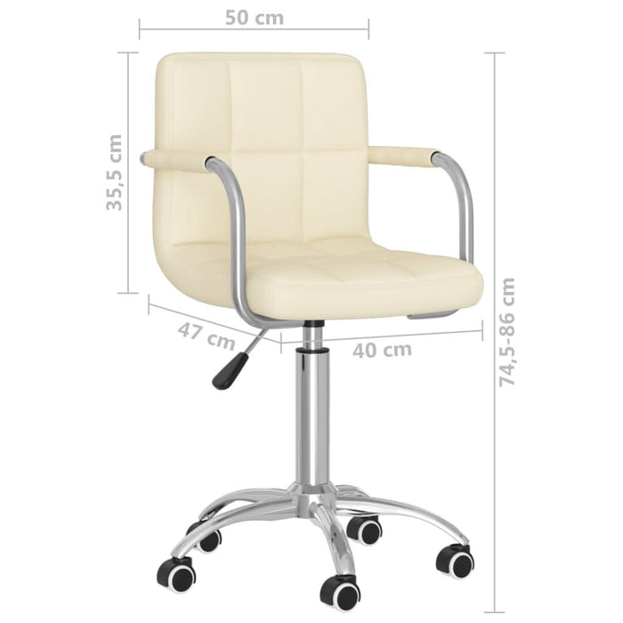 Scaun de birou pivotant, crem, material textil - WALTI WALTI
