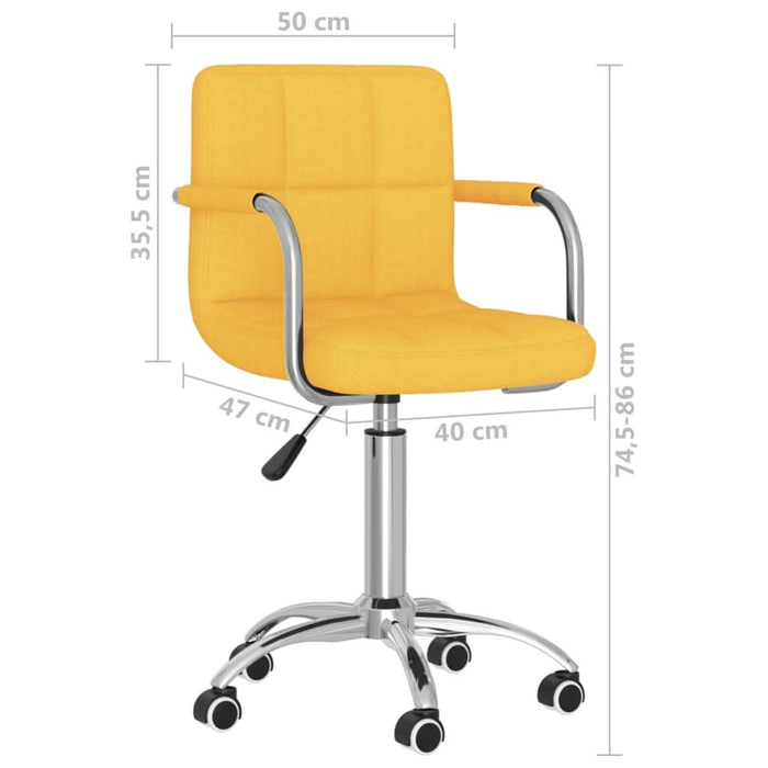 Scaun de birou pivotant, galben muștar, material textil - WALTI WALTI