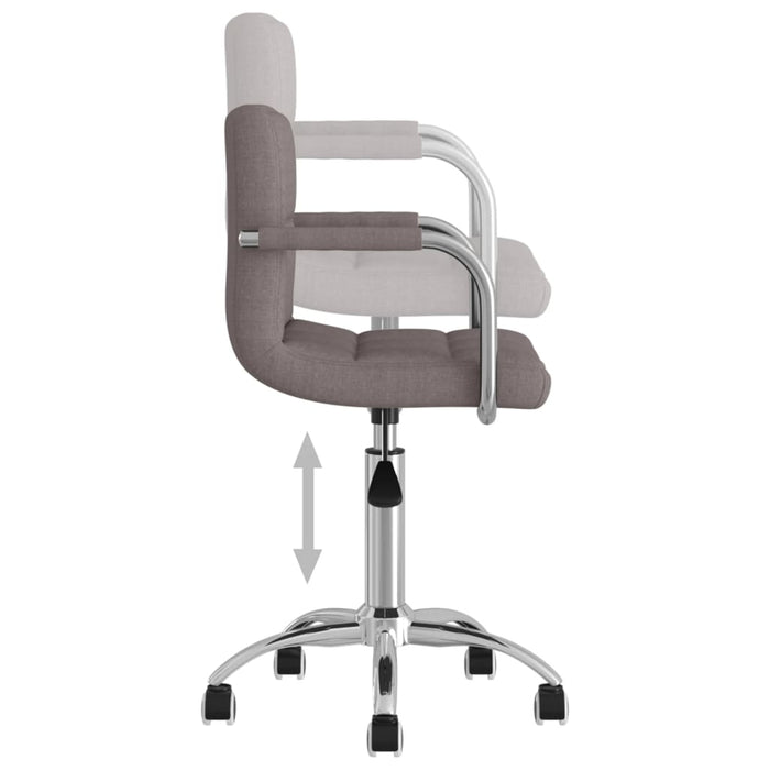 Scaun de birou pivotant, gri taupe, material textil - WALTI WALTI