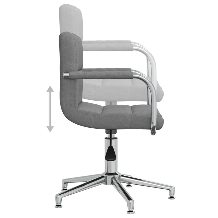 Scaun de birou pivotant, gri deschis, material textil - WALTI WALTI