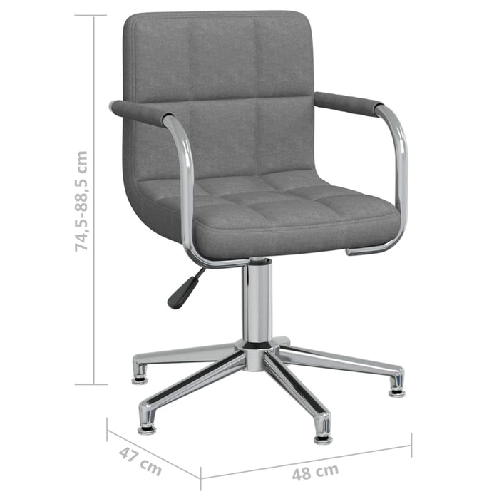 Scaun de birou pivotant, gri deschis, material textil - WALTI WALTI