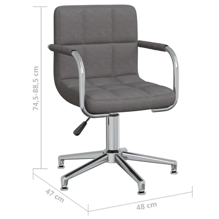 Scaun de birou pivotant, gri închis, material textil - WALTI WALTI