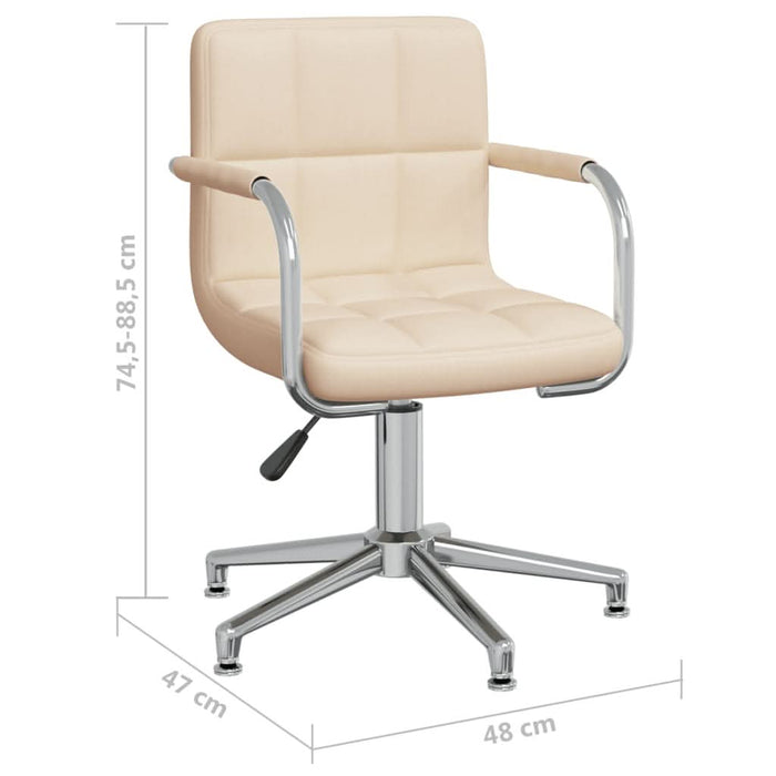 Scaun de birou pivotant, crem, material textil - WALTI WALTI