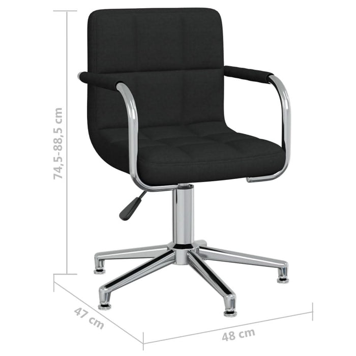 Scaun de birou pivotant, negru, material textil - WALTI WALTI