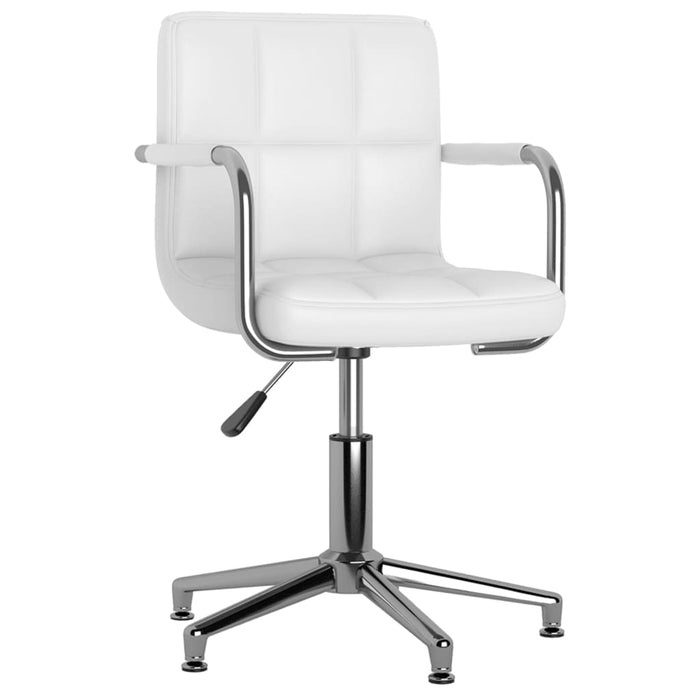 Scaune de bucătărie pivotante, 2 buc., alb, piele artificială - WALTI WALTI