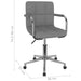 Scaun de birou pivotant, gri deschis, material textil - WALTI WALTI