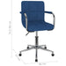 Scaun de birou pivotant, albastru, material textil - WALTI WALTI