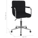 Scaun de birou pivotant, negru, material textil - WALTI WALTI