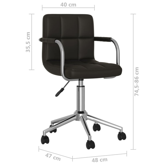 Scaun de birou rotativ, negru, piele ecologică - WALTI WALTI