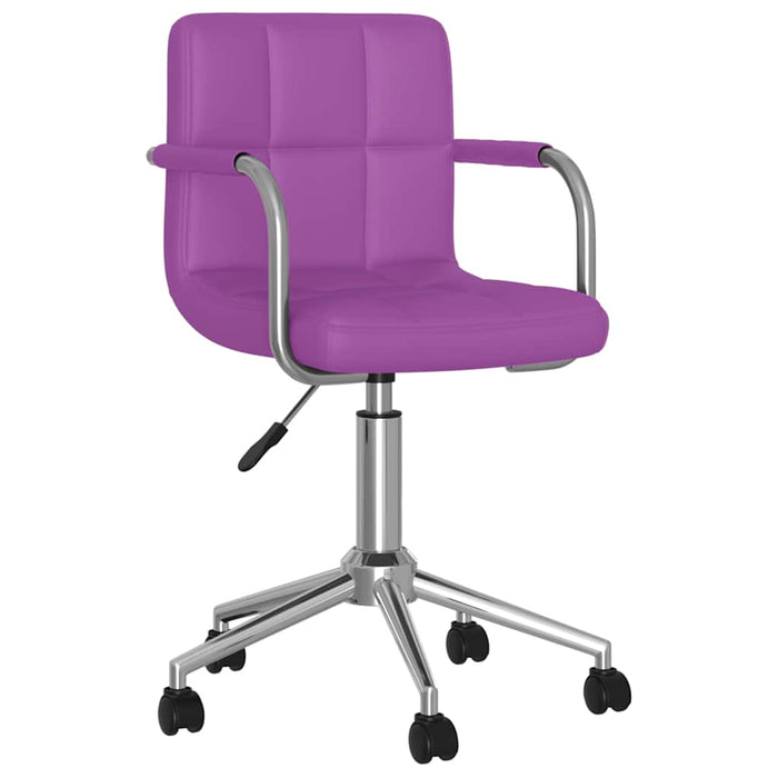 Scaune de bucătărie pivotante, 2 buc, violet, piele ecologică WALTI