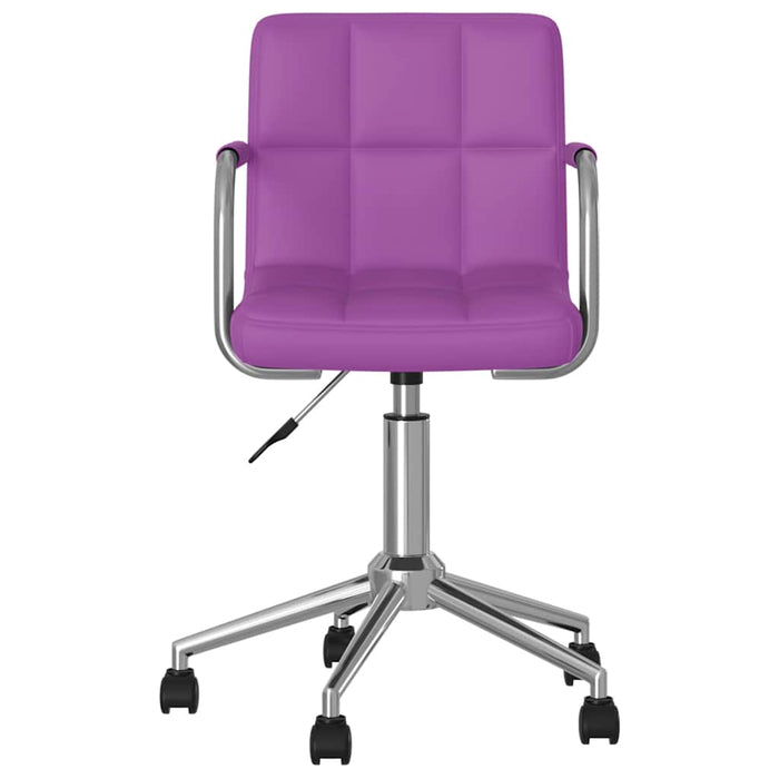 Scaune de bucătărie pivotante, 2 buc, violet, piele ecologică WALTI