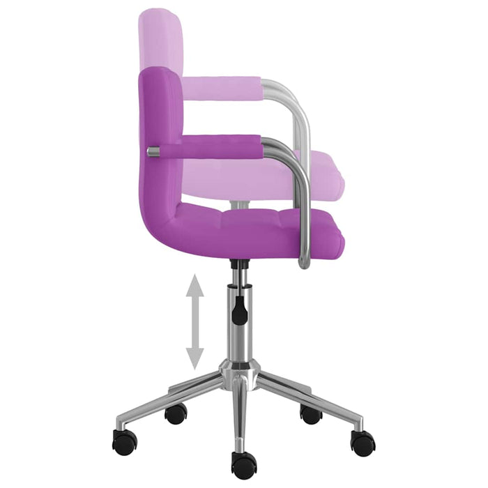 Scaune de bucătărie pivotante, 2 buc, violet, piele ecologică WALTI