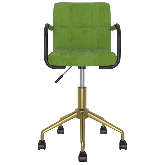Scaune de bucătărie pivotante, 2 buc., verde deschis, catifea WALTI