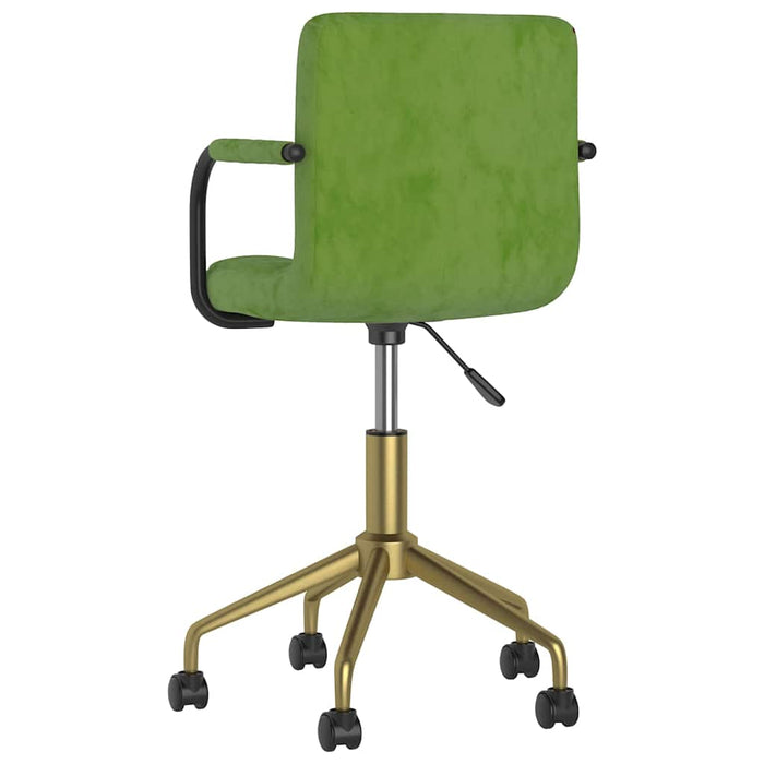 Scaune de bucătărie pivotante, 2 buc., verde deschis, catifea WALTI