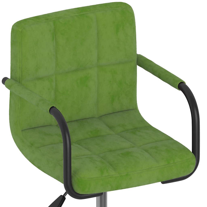Scaune de bucătărie pivotante, 2 buc., verde deschis, catifea WALTI
