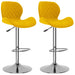 Scaune de bar, 2 buc., galben muștar, catifea - WALTI WALTI