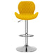 Scaune de bar, 2 buc., galben muștar, catifea - WALTI WALTI