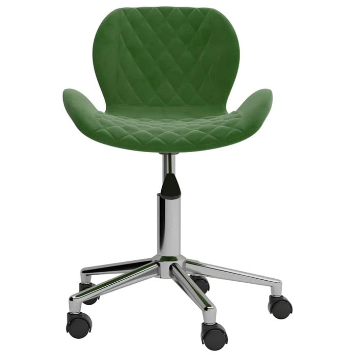 Scaune de bucătărie pivotante, 2 buc., verde închis, catifea WALTI