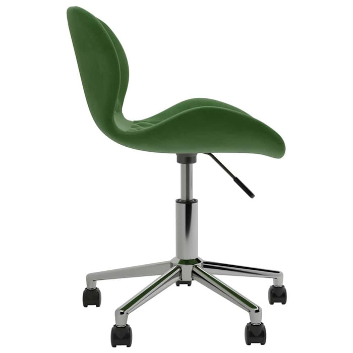 Scaune de bucătărie pivotante, 2 buc., verde închis, catifea WALTI