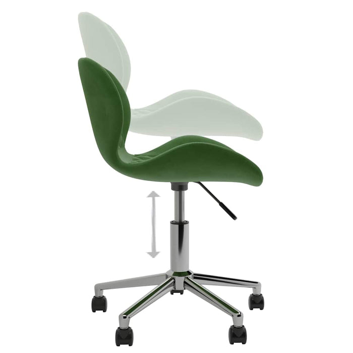 Scaune de bucătărie pivotante, 2 buc., verde închis, catifea WALTI