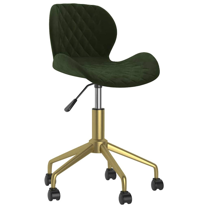 Scaun de bucătărie pivotant, verde închis, catifea WALTI