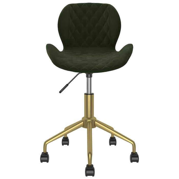 Scaun de bucătărie pivotant, verde închis, catifea WALTI