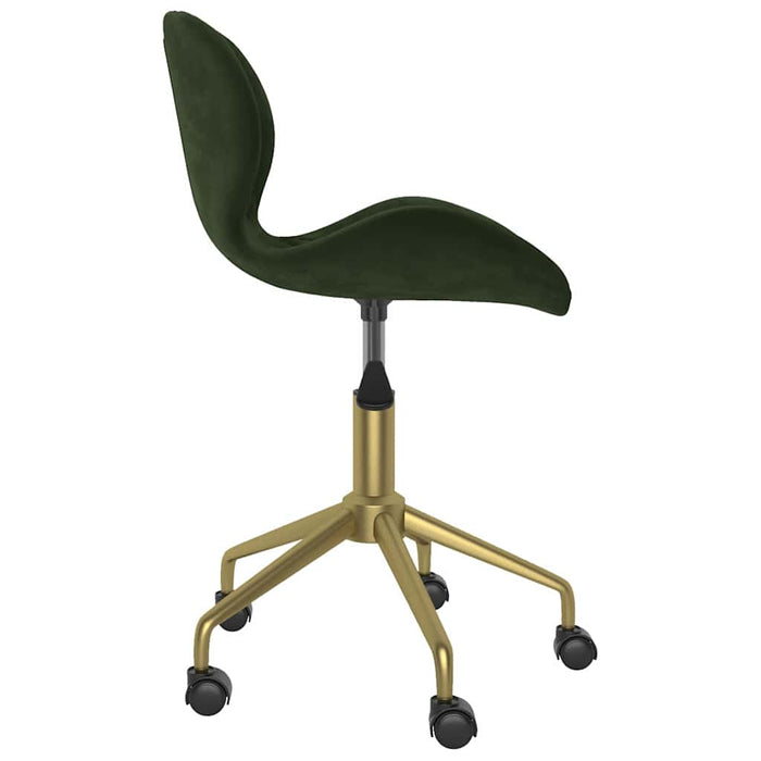 Scaun de bucătărie pivotant, verde închis, catifea WALTI