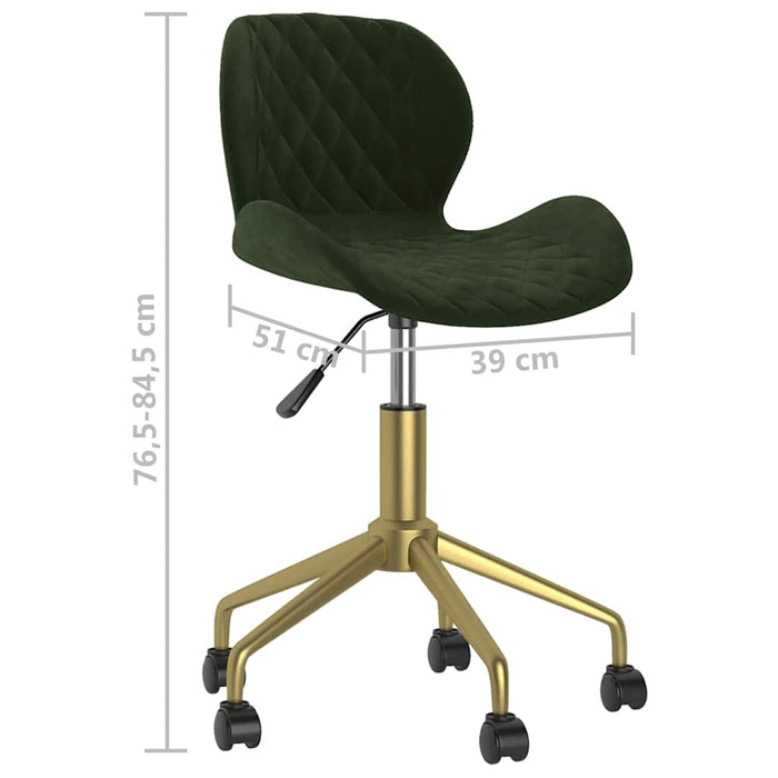 Scaun de bucătărie pivotant, verde închis, catifea WALTI