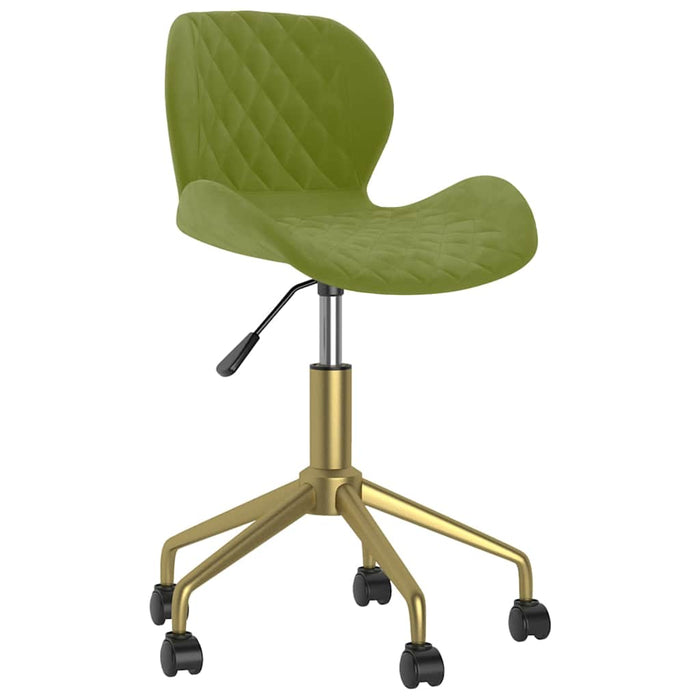 Scaune de bucătărie pivotante, 2 buc., verde deschis, catifea WALTI