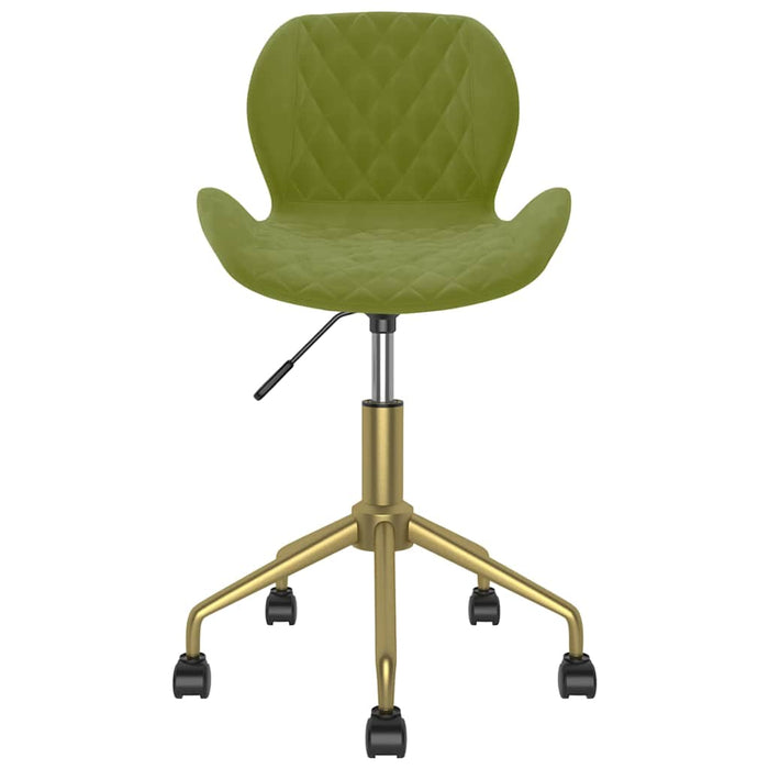 Scaune de bucătărie pivotante, 2 buc., verde deschis, catifea WALTI