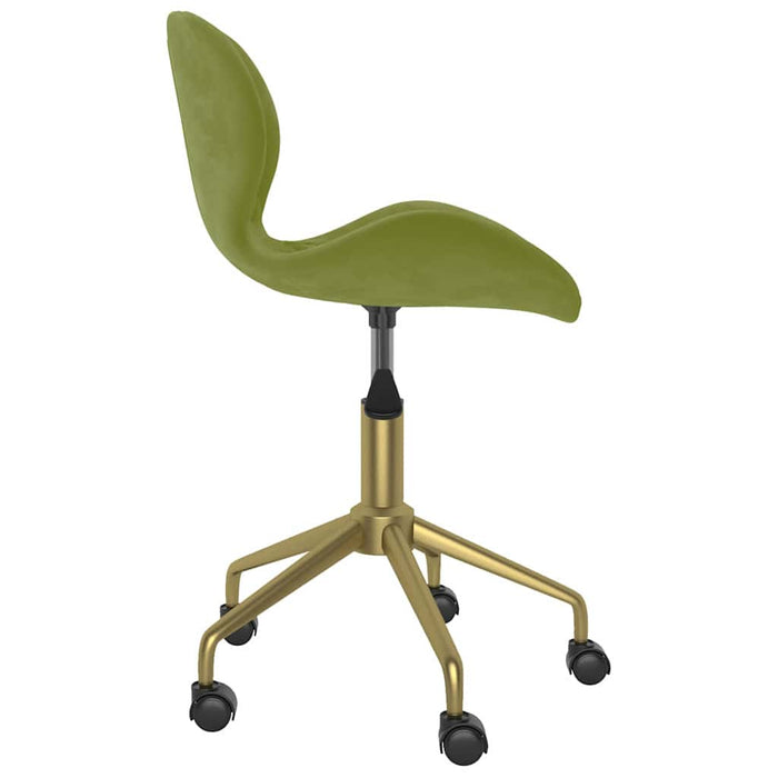 Scaune de bucătărie pivotante, 2 buc., verde deschis, catifea WALTI
